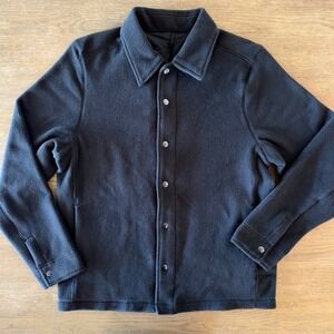Lululemon Mens Fleece Classic-Fit Overshirt Shirt Jacket -Black-Size S-#LM3FGBS